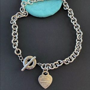 TIFFANY & CO  HEART TAG TOGGLE NECKLACE, 18” LONG
